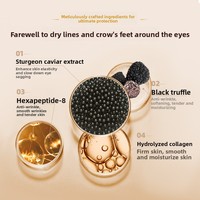 Masque pour les yeux au caviar de truffe noire, réduit les ridules, améliore les cernes, raffermit la peau, hydrate et nourrit, convient à tous