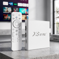 Boîtier TV Android AOSP RK14 Quad Core de taille compacte avec connexion audio Bluetooth et configuration multilingue pour usage domestique quotidien au Royaume-Uni