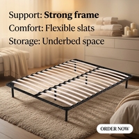 Cadre de lit Queen King Size durable, écologique, moderne et minimaliste pour chambre à coucher, salon, école, hôtel, meubles en métal, lit pour enfants