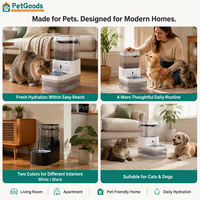 Fontaine à eau pour animaux de compagnie à détection radar sans fil, semi-automatique, batterie 4000 mAh, distributeur portable 3 L pour chats et chiens, sans cordon, pour intérieur