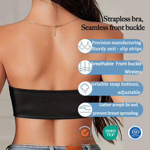 ODM.OEM Bandeau bh zonder bandjes, voorsluiting, draadloze bh, naadloze strapless bh voor dames - Product Image 2