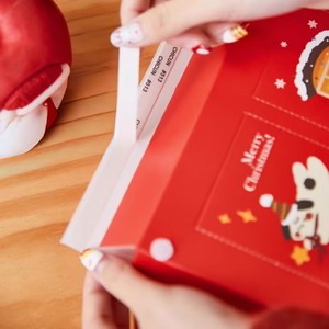 Wholesale Custom Red Christmas Gift Box Creative Blind <strong>Suitcase</strong> Design Premium Kraft <strong>Cardboard</strong> Paper Packaging Offset Printing - Product Image 4
