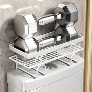 Étagère de rangement multifonctionnelle à 3 niveaux pour toilettes, étagères flottantes murales, meubles tendance - Product Image 4