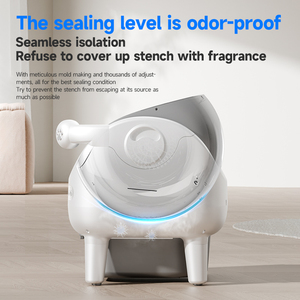 Bac à litière pour chat automatique intelligent AI, confortable, sûr pour les voyages, écologique, de type ouvert, grande capacité, en plastique ABS, autonettoyant - Product Image 4