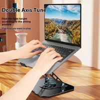 Support d'Ordinateur Portable Pliable et Réglable en Métal, Vente Directe Usine, Support de Refroidissement Multifonctionnel à 360 Degrés pour PC Portable et Tablette