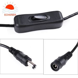 Connecteur de prise de commutateur d'alimentation cc de haute qualité 5.5X2.1mm avec interrupteur à bouton pour bande de LED, câble mâle/Fele à 2 broches - Product Image 2