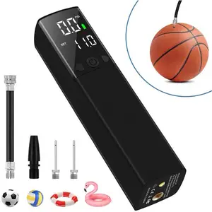 Bomba de aire eléctrica automática de bola rápida, con aguja y boquilla para infladores, bolas deportivas atléticas para baloncesto y fútbol