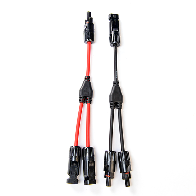 Solar Cable 1500v Dc  PV004 Power Connector Y Divider Black and Red Pair Cable for Solar Panel to Battery