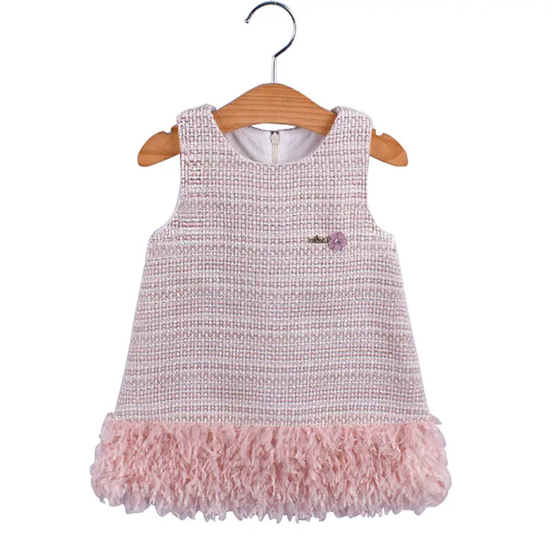 Brand New Infant Floral Vest Feather Baby Striped Sequin Princess Girl Tulle Dress