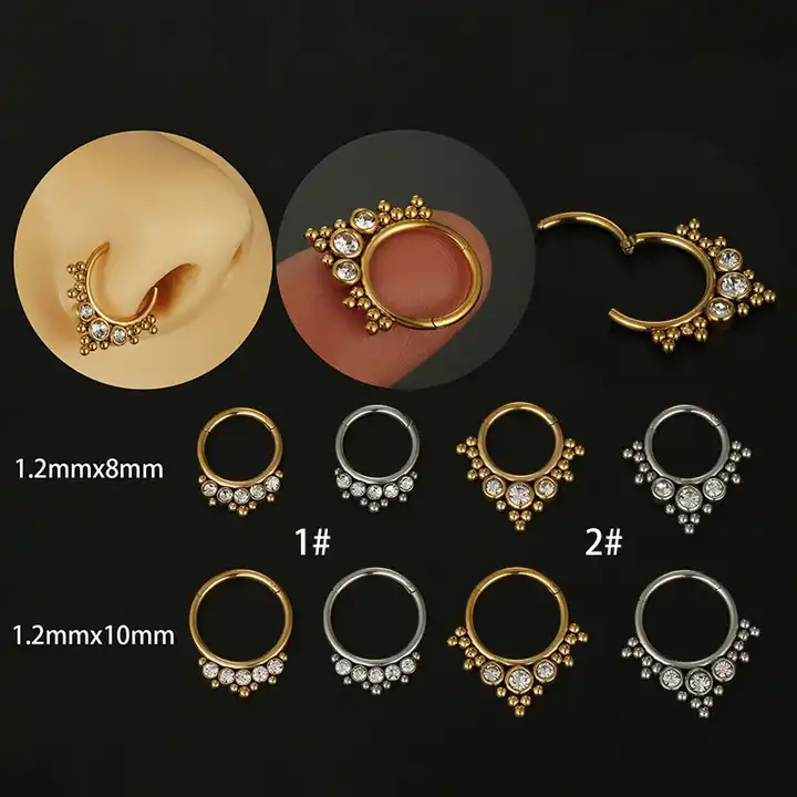 Amazon.com: Xunuo 20G 4 Pieces 316L Stainless Steel Nose Rings Hoop Cubic Zircon  Nose Stud Piercing, Female Piercing Jewelry Set : Clothing, Shoes & Jewelry