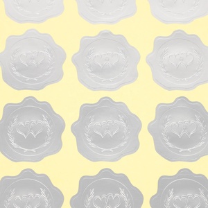 Autocollants d'étiquettes en relief 3D pour enveloppes, dorés/argentés, avec estampage à chaud métallique, pour emballage - Product Image 5