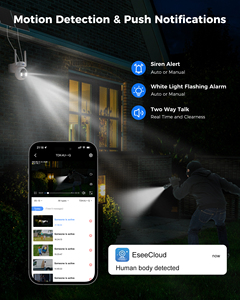 Hiseeu - Kit de Seguridad con Cámara Solar Inalámbrica de 4MP 4G, Visión Nocturna, Full HD, WiFi, Tarjeta SIM, para Exteriores, TDK04U - Product Image 5
