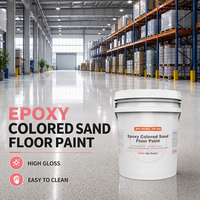 Peinture époxy pour sols à effet marbre, sable coloré, revêtement à agrégats colorés pour entrepôts, ateliers et intérieurs commerciaux