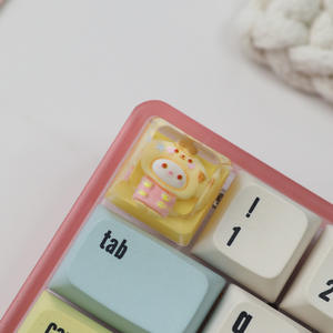 Spot Personality Resin Drop Glue Transparent Sanrio Keycap Cross Shaft Mechanical <strong>Keyboard</strong> Single Height JM- DJ-MXP001 China - Product Image 3