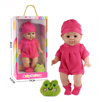 Spielzeug für Kinder 14 Zoll Vollvinyl Babypuppe Realistische Neugeborenen-Kleinkindpuppe mit Gestricktem Outfit Geschenkbox Spielzeug für Kinder