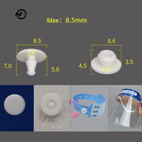 Deux pièces jetables boucle à pression bande élastique masque en résine fixation bouton de protection