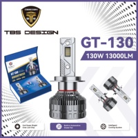 Feux de croisement LED pour voiture Toby's GT130, super lumineux, haute puissance, 260W, 9005, 9006, H13, H4, H7
