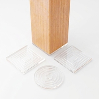 Protections de pieds de meubles en silicone, autocollantes, antidérapantes, silencieuses, transparentes, lavables, réutilisables, coussinets pour chaises, tables, bois