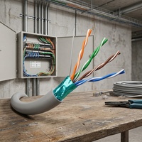 Cable Ethernet Cat5e/Cat6 de Alta Velocidad para Interiores, 305m, FTP/UTP, Revestimiento de PVC Impermeable, Compatible con POE, Transmisión de Datos Estable