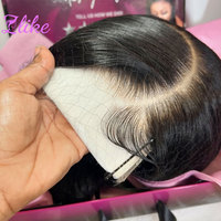 Pelucas de Cabello Vietnamita Virgen Liso 13x6, Pelucas Frontales de Encaje Transparente HD Completas Sin Pegamento, Pelucas de Cabello Indio Remy Liso Extremo