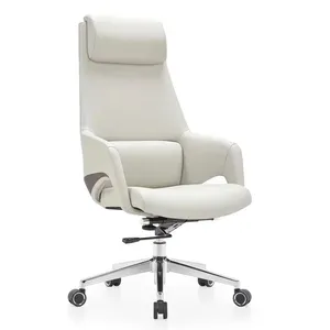 Vente en gros de haute qualité ergonomique, confortable et réglable chaise de bureau inclinable chaise de bureau pivotante en cuir