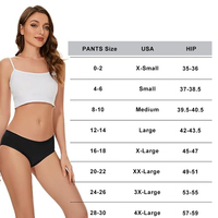 Culotte étanche en coton biologique noir 4 couches Culotte Menstruales Culotte Menstruelle Physiologique Sous-vêtements Menstruels Culotte périodique