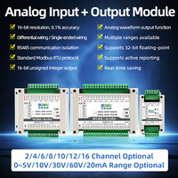 Module RS485 haute performance pour l'acquisition de courant et de tension d'entrée/sortie analogiques, ADC/DAC 16 bits, montage sur rail DIN