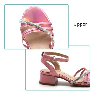 Chickita pink girls Wholesale dress heel Sandal Party Princess metallic pink Shoes - Product Image 5