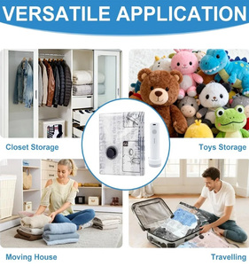 Juego de 12 Bolsas de Almacenamiento al Vacío Plegables de Plástico para Viaje, con Bomba de Aire, Bolsa de Compresión para Maleta, Ropa, Ahorro de Espacio en <span class=keywords><strong>Viajes</strong></span> - Product Image 4
