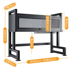 Escurridor de Platos de Gran Capacidad y <span class=keywords><strong>Alta</strong></span> Eficiencia, Escurridor de Platos Sobre el Fregadero, Organizador Multifuncional para la Encimera de la <span class=keywords><strong>Cocina</strong></span>, Estante de Almacenamiento - Product Image 3