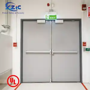 UL-puerta a prueba de fuego para hotel, puerta de acero resistente al fuego, 1- 3 horas, con hardware