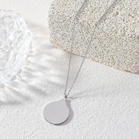 Collier Pendentif Musulman Islamique en Acier Inoxydable avec Calligraphie Arabe du Verset du Coran Ayatul Kursi, Bijoux de l'Aïd, Vente en Gros