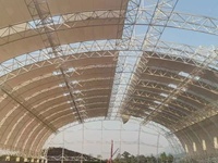 Estructura de Acero con Techo de Membrana Tensada para Edificios, Cobertizo para Estacionamiento al Aire Libre, Cancha de Baloncesto, Cubierta para Cancha de Tenis Escolar, Parasol