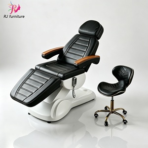 RJ Furniture Pink PU Leather Electric Massage Chair With Built-In Headrest And <b>Adjustable</b> <b>Footrest</b> For Salon Use beauty beds - Product Image 2