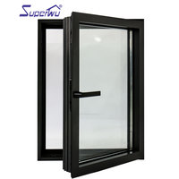 Ventanas NFRC personalizadas marco de aluminio abatible ventana abatible para el hogar