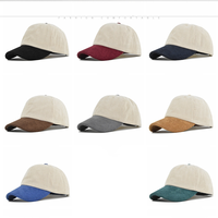 Gorras de Béisbol de Pana de 5 Paneles con Visera Plana Retro sin Estructura, Estilo Formal, con Logotipo de Parche Bordado Personalizado, Venta al por Mayor