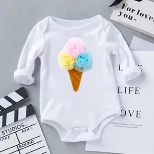 Nieuwkomers Koreaanse Designer Leuke 100% Katoen Plain Baby Een Stuk Romper