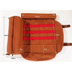 High Quality Water Resistant OEM Professional Portable Canvas Travel Bartender Carrying Kit Tool Storage <b>Roll</b> <b>Bag</b> 50LB Capacity - Product Image 6