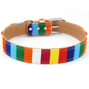 <span class=keywords><strong>Collar</strong></span> de perro grande acolchado con producto para mascotas, <span class=keywords><strong>Collar</strong></span> personalizado de lona y cuero para cachorros y gatos para perros pequeños, medianos y grandes, collares para Chihuahua - Product Image 1