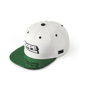 [Fibra di carbonio] BSCI originale personalizzato 5 6 pannello 3D ricamo logo Gorras montato a tesa piatta cappelli Snapback Sport berretto da Baseball