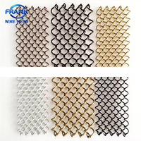 Rideau de fenêtre décoratif en maille de fil d'aluminium tissé à la chaîne, tissage uni