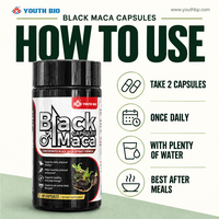 Capsules d'extrait de racine de Maca noire 20:1 1000mg L-Arginine Force et endurance péruviennes pour hommes, approvisionnement de 45 jours, OEM ODM, vente en gros