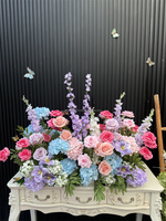 SY-Customize Rosa Lila Rose Burgunderrot Kirschrot Purpurrosa Rot Tischdekoration Gänseblümchen Blumen Gangdekoration Amaranthus