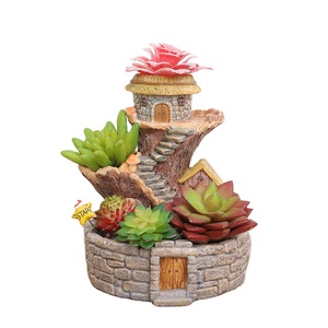 Oem tối giản Chậu hoa roogo nhựa mộc mạc vi cảnh quan Cây nhà tiểu cao trồng ngoài trời với <span class=keywords><strong>Bunny</strong></span> tượng - Product Image 5