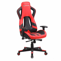Fauteuil de jeu inclinable ergonomique en cuir PU haut de gamme avec vérin à gaz à 3 positions et accoudoirs réglables - Design moderne