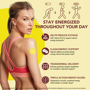 SOLOTREE enerji Transdermal yamalar enerji odağı desteği kafein ve kırmızı Ginseng ile sağlık takviyesi enerji yamaları - Product Image 4