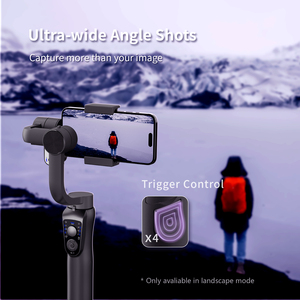 <span class=keywords><strong>Stabilisateur</strong></span> pliable à 3 cardans pour enregistrement vidéo de smartphone portable <span class=keywords><strong>iPhone</strong></span> et Android avec suivi du visage pour le sport - Product Image 4