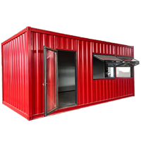 Magasin de commodité modulaire mobile CE, maison mobile, maison détachable, personnalisable, portable, pour la vente de nourriture, de boissons et de café, 20 pieds, 40 pieds