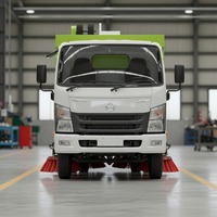 Camion balayeuse de voirie 4x2 pour le nettoyage des sols de chantiers et d'usines, élimination de la poussière