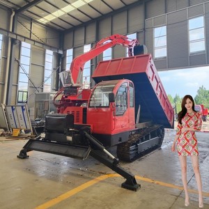 Mini Dump Truck 500kg 800kg 1 ton Dump <b>Trailer</b> Crawler Dump Mini Rubber Track - Product Image 1
